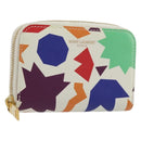SAINT LAURENT Coin Purse Leather Multicolor Silver Auth 193388V-1