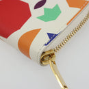 SAINT LAURENT Coin Purse Leather Multicolor Silver Auth 193388V-10