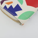 SAINT LAURENT Coin Purse Leather Multicolor Silver Auth 193388V-11