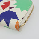 SAINT LAURENT Coin Purse Leather Multicolor Silver Auth 193388V-8