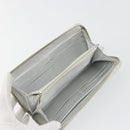 CHANEL Matelasse Long Wallet Lamb Skin Silver CC Auth 193392A-9