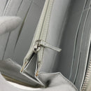 CHANEL Matelasse Long Wallet Lamb Skin Silver CC Auth 193392A-10
