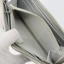 CHANEL Matelasse Long Wallet Lamb Skin Silver CC Auth 193392A-11