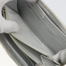 CHANEL Matelasse Long Wallet Lamb Skin Silver CC Auth 193392A-21