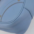BURBERRY Shoulder Bag Leather Light Blue Silver Auth 193399A-11