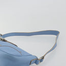 BURBERRY Shoulder Bag Leather Light Blue Silver Auth 193399A-8