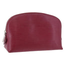 LOUIS VUITTON Epi Pochette Cosmetic PM Cosmetic Fuchsia M40641 LV Auth 193400-1