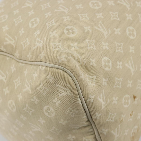 LOUIS VUITTON Monogram Mini Lin Speedy 30 Bag White Dunne M95319 LV Auth 193401