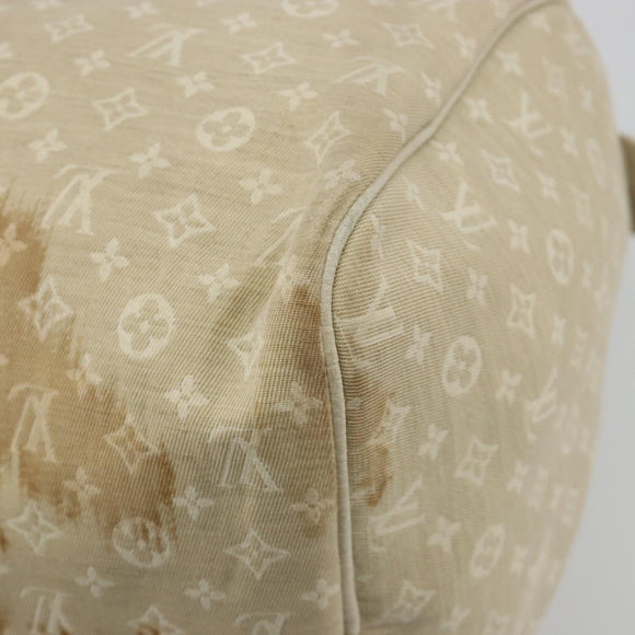 LOUIS VUITTON Monogram Mini Lin Speedy 30 Bag White Dunne M95319 LV Auth 193401