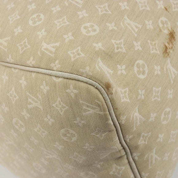 LOUIS VUITTON Monogram Mini Lin Speedy 30 Bag White Dunne M95319 LV Auth 193401