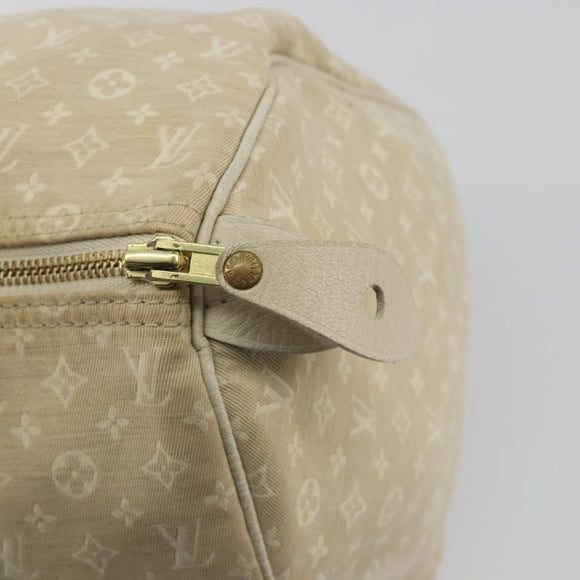 LOUIS VUITTON Monogram Mini Lin Speedy 30 Bag White Dunne M95319 LV Auth 193401