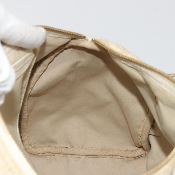 LOUIS VUITTON Monogram Mini Lin Speedy 30 Bag White Dunne M95319 LV Auth 193401