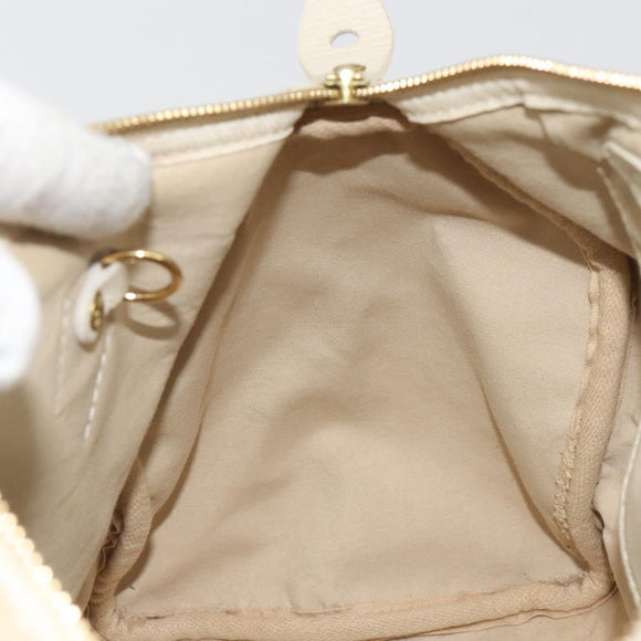 LOUIS VUITTON Monogram Mini Lin Speedy 30 Bag White Dunne M95319 LV Auth 193401