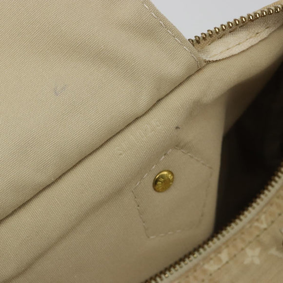 LOUIS VUITTON Monogram Mini Lin Speedy 30 Bag White Dunne M95319 LV Auth 193401