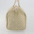 LOUIS VUITTON Monogram Mini Lin Speedy 30 Bag White Dunne M95319 LV Auth 193401-5