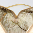 PRADA Shoulder Bag Nylon 2way Beige Gold Auth 193402A-21