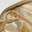PRADA Shoulder Bag Nylon 2way Beige Gold Auth 193402A-23