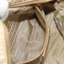 PRADA Shoulder Bag Nylon 2way Beige Gold Auth 193402A-24
