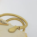 PRADA Shoulder Bag Nylon 2way Beige Gold Auth 193402A-8