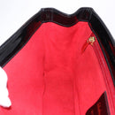 Salvatore Ferragamo Shoulder Bag Suede Black Gold Auth 193403A-19
