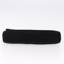 Salvatore Ferragamo Shoulder Bag Suede Black Gold Auth 193403A-9