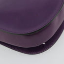 CELINE Star Ball Chain Shoulder Bag Leather Purple Gold Auth 193407V-17