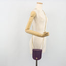CELINE Star Ball Chain Shoulder Bag Leather Purple Gold Auth 193407V-23