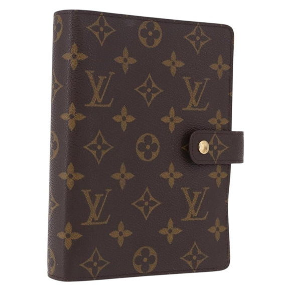 LOUIS VUITTON Monogram Agenda MM Day Planner Cover R20105 LV Auth 193408