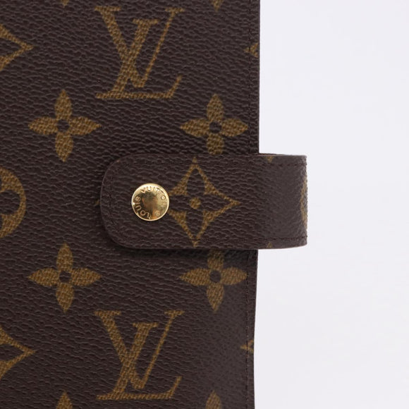 LOUIS VUITTON Monogram Agenda MM Day Planner Cover R20105 LV Auth 193408