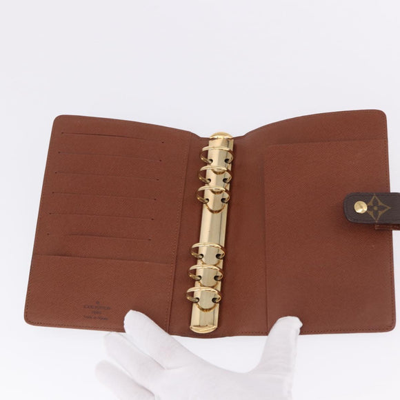LOUIS VUITTON Monogram Agenda MM Day Planner Cover R20105 LV Auth 193408