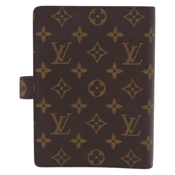LOUIS VUITTON Monogram Agenda MM Day Planner Cover R20105 LV Auth 193408