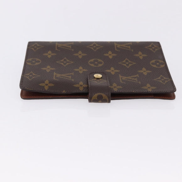 LOUIS VUITTON Monogram Agenda MM Day Planner Cover R20105 LV Auth 193408