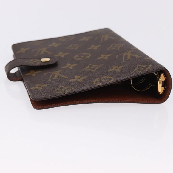 LOUIS VUITTON Monogram Agenda MM Day Planner Cover R20105 LV Auth 193408