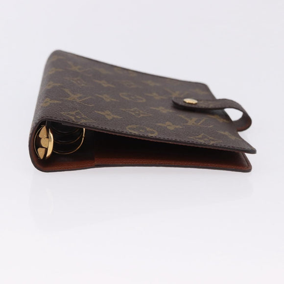 LOUIS VUITTON Monogram Agenda MM Day Planner Cover R20105 LV Auth 193408