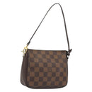 LOUIS VUITTON Damier Ebene Trousse Make Up Pouch N51982 LV Auth 193409-1