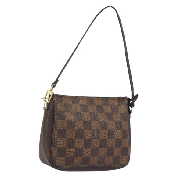 LOUIS VUITTON Damier Ebene Trousse Make Up Pouch N51982 LV Auth 193409