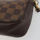 LOUIS VUITTON Damier Ebene Trousse Make Up Pouch N51982 LV Auth 193409-16