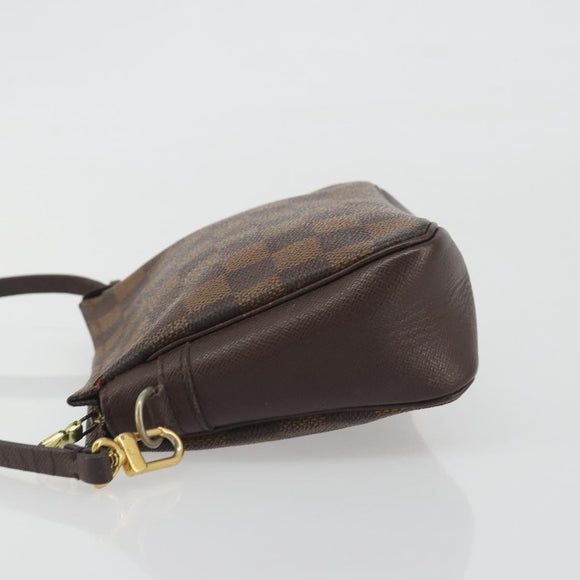 LOUIS VUITTON Damier Ebene Trousse Make Up Pouch N51982 LV Auth 193409