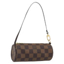 LOUIS VUITTON Damier Ebene Papillon Pouch LV Auth 193410V-1