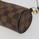LOUIS VUITTON Damier Ebene Papillon Pouch LV Auth 193410V-10