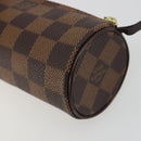 LOUIS VUITTON Damier Ebene Papillon Pouch LV Auth 193410V-12