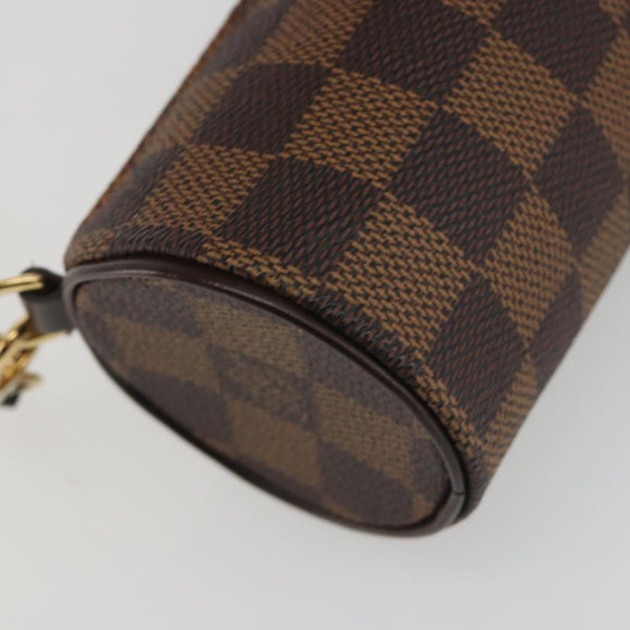 LOUIS VUITTON Damier Ebene Papillon Pouch LV Auth 193410V