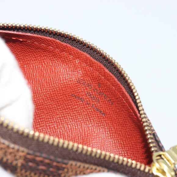LOUIS VUITTON Damier Ebene Papillon Pouch LV Auth 193410V
