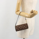 LOUIS VUITTON Damier Ebene Papillon Pouch LV Auth 193410V-19