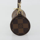 LOUIS VUITTON Damier Ebene Papillon Pouch LV Auth 193410V-4