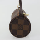 LOUIS VUITTON Damier Ebene Papillon Pouch LV Auth 193410V-5