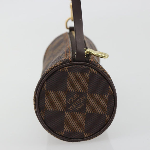 LOUIS VUITTON Damier Ebene Papillon Pouch LV Auth 193410V