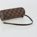 LOUIS VUITTON Damier Ebene Papillon Pouch LV Auth 193410V-7