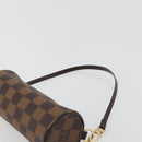LOUIS VUITTON Damier Ebene Papillon Pouch LV Auth 193410V-8