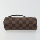 LOUIS VUITTON Damier Ebene Papillon Pouch LV Auth 193410V-9